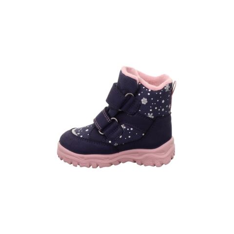 SUPERFIT Husky Orta Genişlik Gore-Tex Kız Çocuk Cırtlı Kar Botu 1-006045-2 (24-25) Lacivert Pembe - 24