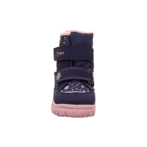 SUPERFIT Husky Orta Genişlik Gore-Tex Kız Çocuk Cırtlı Kar Botu 1-006045-2 (24-25) Lacivert Pembe - 24