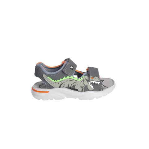RICOSTA Raptor Orta Genişlik Erkek Çocuk Cırtlı Sandalet 6701600 Gri Deri - 35