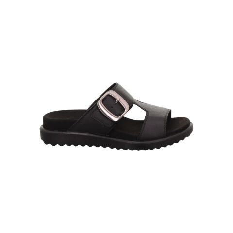 LEGERO Move Kadın Cırtlı Tokalı Terlik 2-000459 Siyah Deri - 37
