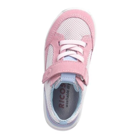 RICOSTA Eddo Orta Genişlik Kız Çocuk Cırtlı Spor Ayakkabı 6901602 PEMBE SÜET DERİ - 34