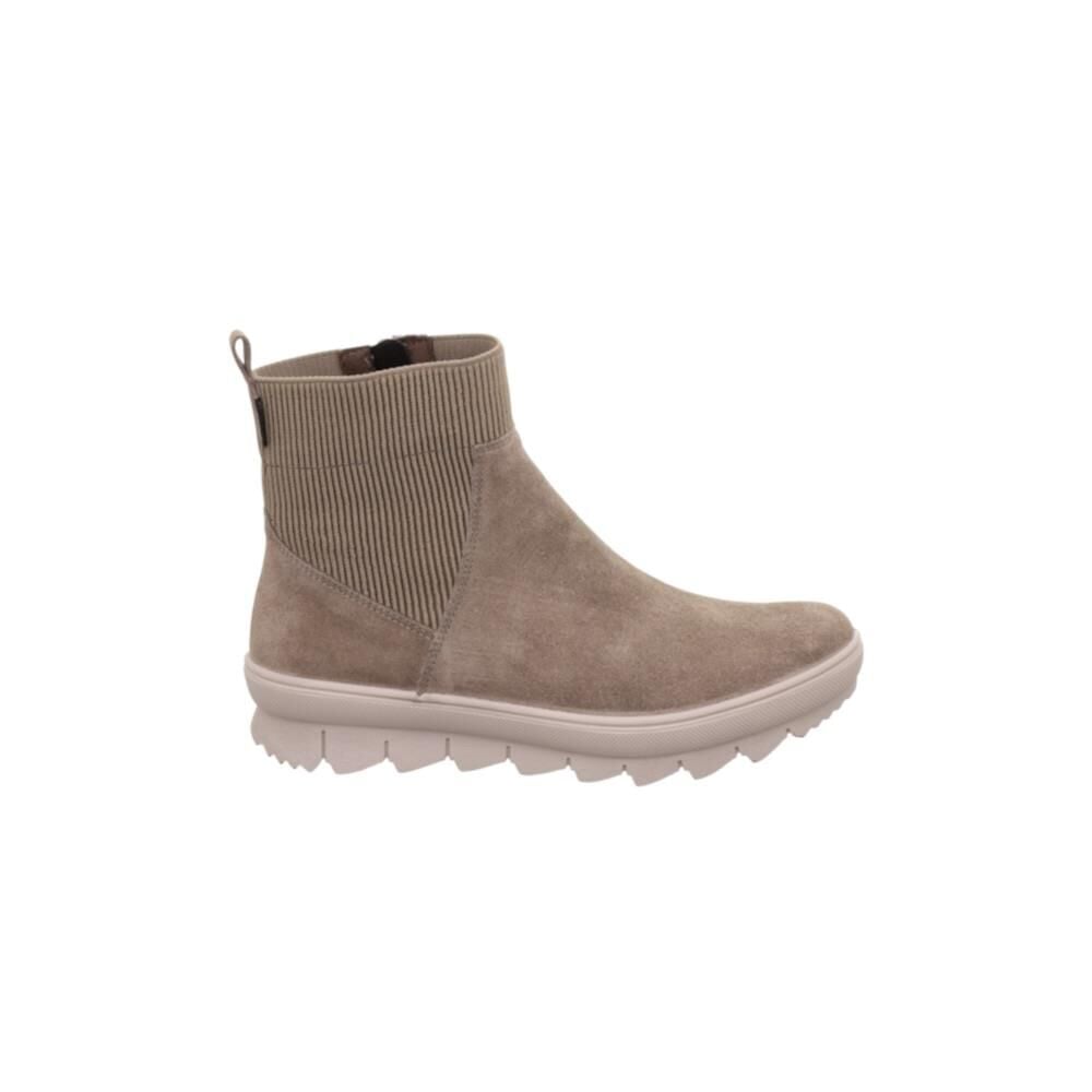 LEGERO Novara Gore-Tex Kadın Lastikli Fermuarlı Bot 2-000504 Koyu Bej Süet
