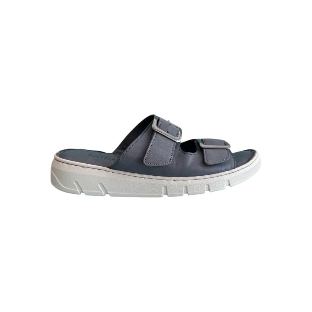 EXTRAFIT Geniş Kalıp Tokalı Terlik 601-23637 Gri Deri - 37