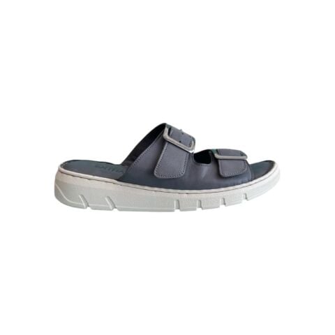 EXTRAFIT Geniş Kalıp Tokalı Terlik 601-23637 Gri Deri - 39