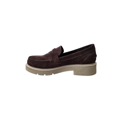 RACHEL Kadın Kalın Tabanlı Kuşaklı Loafer Ayakkabı 25-102 Kahve Süet - 40