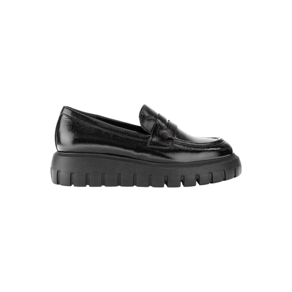 GABOR Best Fitting Kadın Kuşaklı Kalın Tabanlı Loafer Ayakkabı 75.300 Siyah Rugan - 41