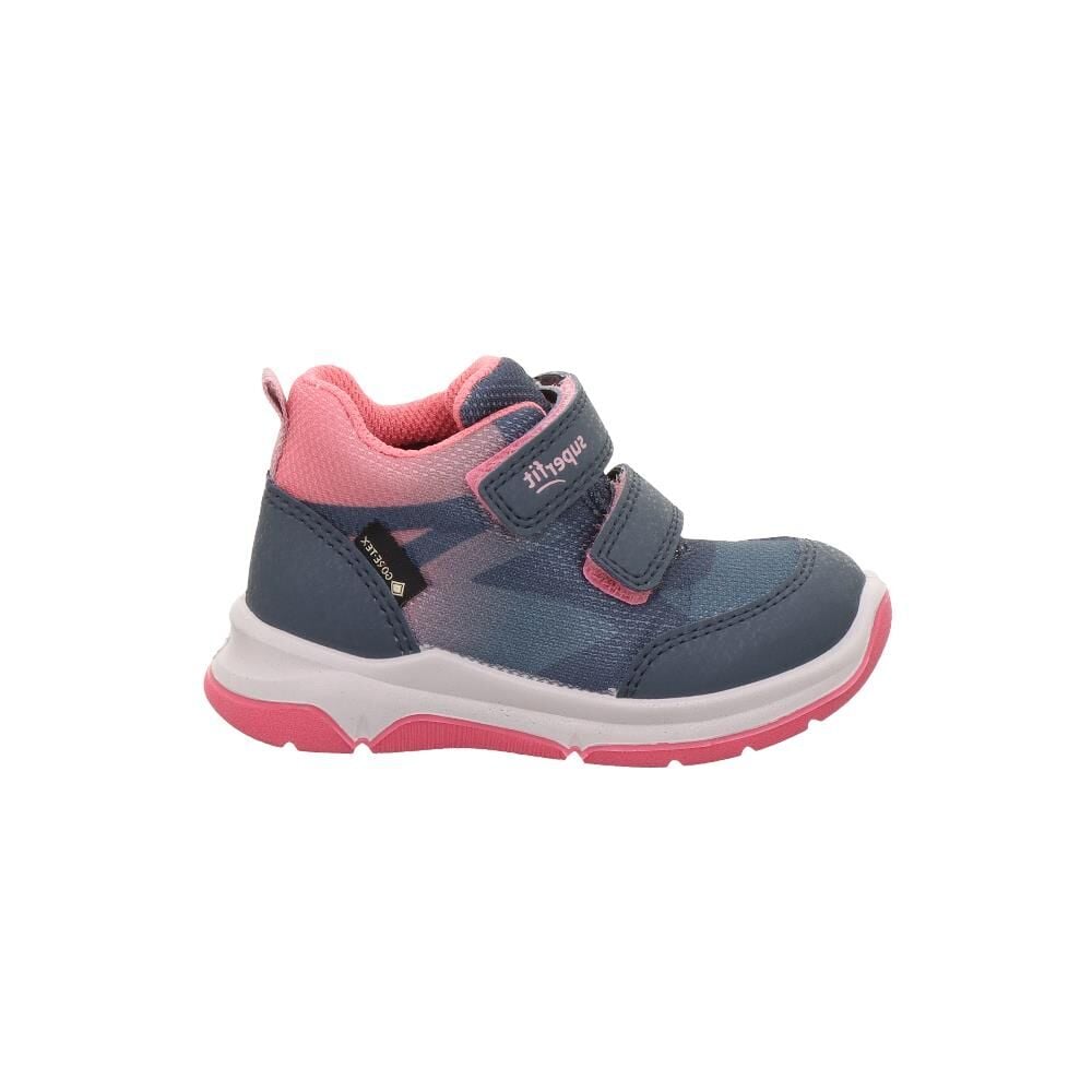 SUPERFIT Cooper Medium (Orta Genişlik) Gore-Tex Kız Cırtlı Spor Ayakkabı 1-006407-1 (19-23) Mavi Pembe Kumaş - 23